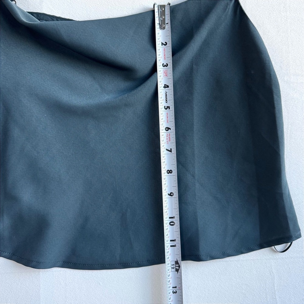 ONeill Womens Cowl Neck‎ Satin Camisole Top Dark Teal Small Adjustable Straps - Picture 6 of 7
